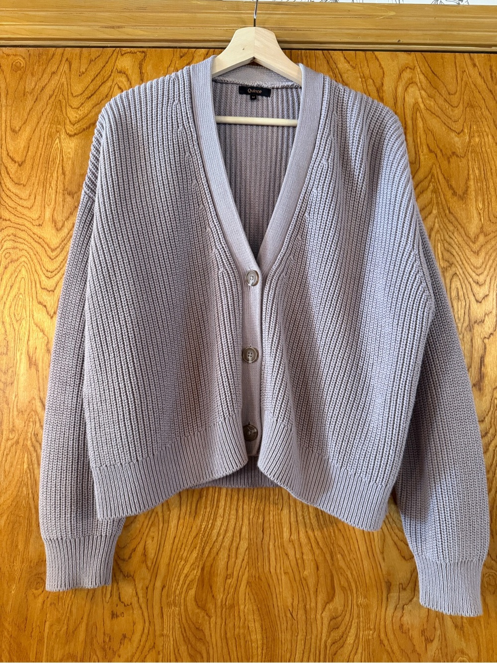 Quince Fisherman Boxy Cardigan Sweater Excellent Condition